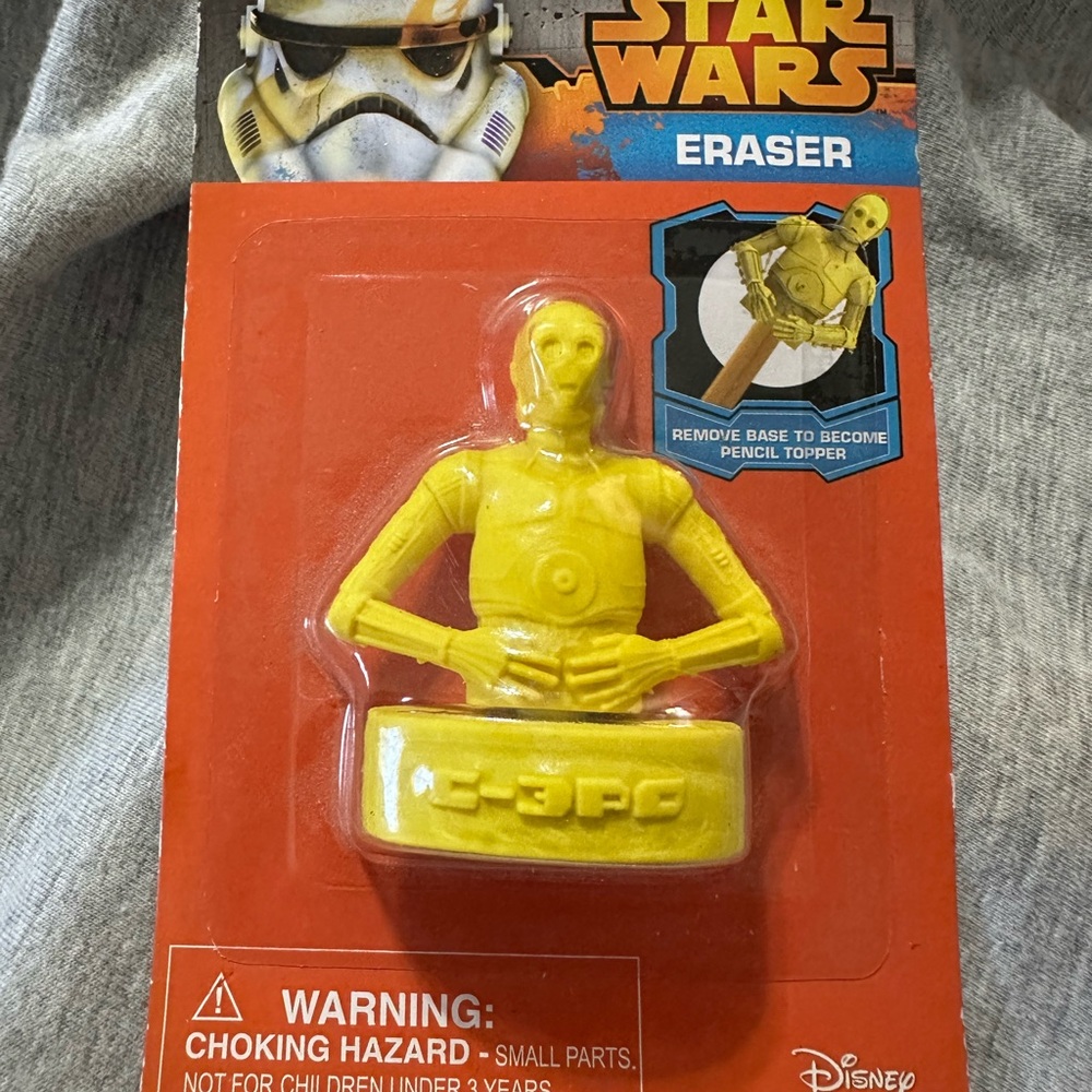 Star Wars Innovative Designs/2015    Eraser C-3PO RARE HTF YELLOW NEW IN PACKAGE